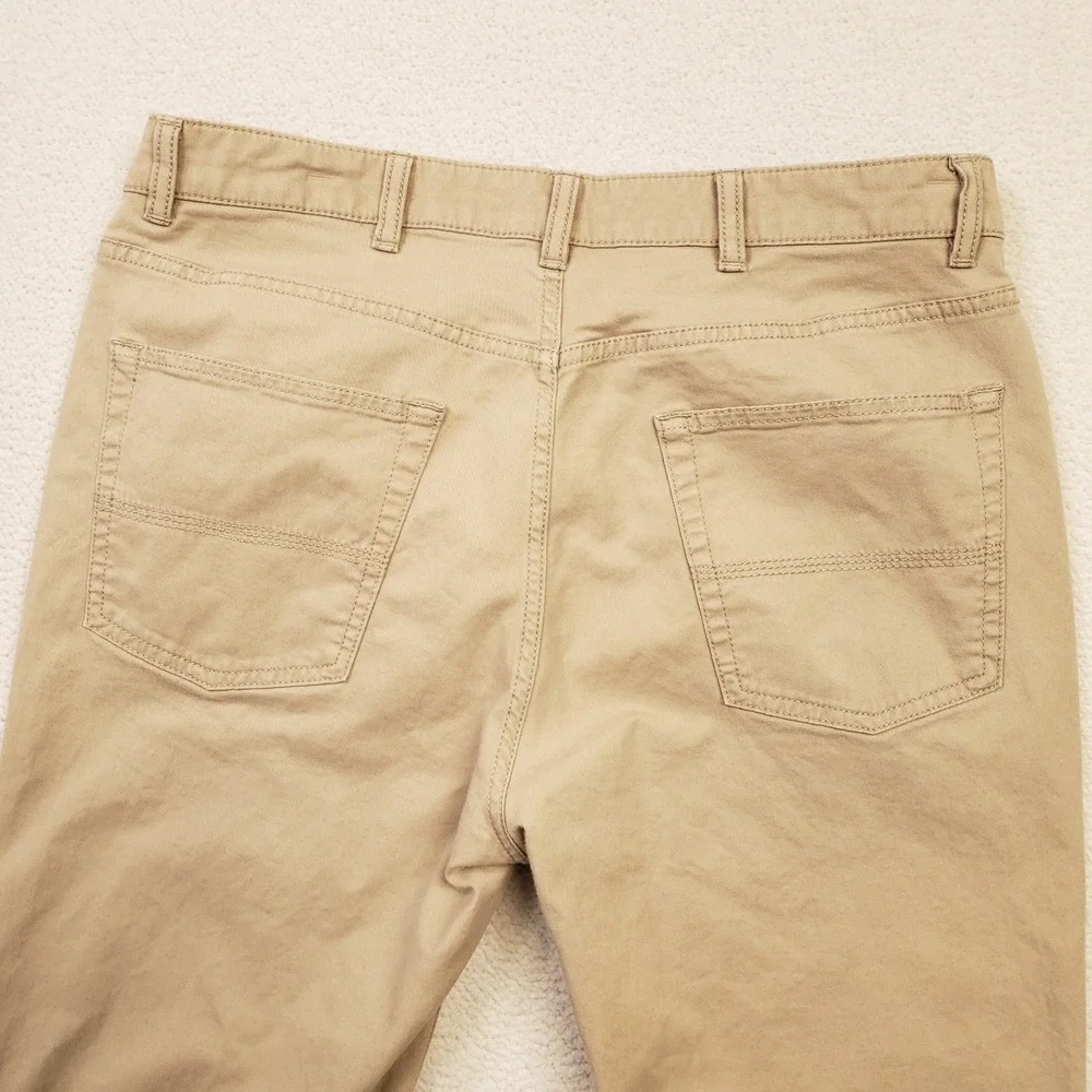 LL Bean Pants Mens 34x29 Tan Standard Fit Cotton Chino Khaki L.L. 503738
